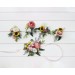 Wedding Boutonnieres & Wrist Corsages in White, Dusty Rose, Silver & Yellow | Sunflowers Wedding Accessories