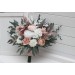 Wedding Bouquets in White & Blush Pink | Faux Bridal & Bridesmaid Bouquets