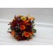 Burgundy, Orange & Purple Sunflower Bridal Bouquet | Faux Fall Wedding Flowers