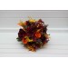 Burgundy, Orange & Purple Sunflower Bridal Bouquet | Faux Fall Wedding Flowers