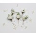 Set of 5 Hair Pins in White, Ivory & Cream | Wedding Flower Accessories