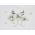 Set of 5 Hair Pins in White, Ivory & Cream | Wedding Flower Accessories