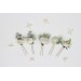 Set of 5 Hair Pins in White, Ivory & Cream | Wedding Flower Accessories