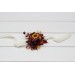 Purple, Burgundy & Orange Sunflower Wedding Boutonnieres & Corsages