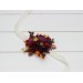 Purple, Burgundy & Orange Sunflower Wedding Boutonnieres & Corsages