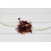 Purple, Burgundy & Orange Sunflower Wedding Boutonnieres & Corsages