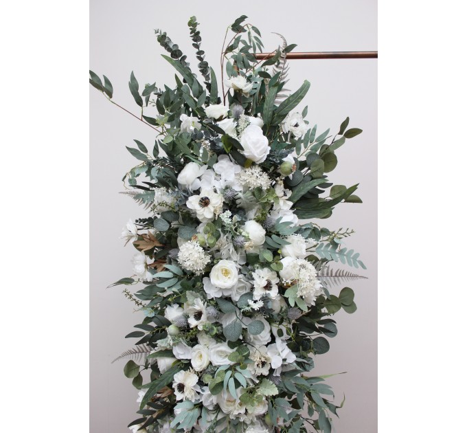 White Wedding Arch Arrangement | Faux Floral Archway for Wedding