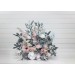 Standing Flowers in Dusty Blue, Blush Pink & White | Wedding Aisle & Floor Flowers