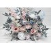 Standing Flowers in Dusty Blue, Blush Pink & White | Wedding Aisle & Floor Flowers