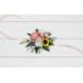 Wedding Boutonnieres & Wrist Corsages in White, Dusty Rose, Silver & Yellow | Sunflowers Wedding Accessories