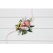 Wedding Boutonnieres & Wrist Corsages in White, Dusty Rose, Silver & Yellow | Sunflowers Wedding Accessories