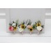 Wedding Boutonnieres & Wrist Corsages in White, Dusty Rose, Silver & Yellow | Sunflowers Wedding Accessories