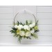 White & Green Flower Hoop | Alternative Bridesmaid Bouquet & Floral Backdrop Ring