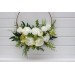 White & Green Flower Hoop | Alternative Bridesmaid Bouquet & Floral Backdrop Ring