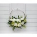 White & Green Flower Hoop | Alternative Bridesmaid Bouquet & Floral Backdrop Ring