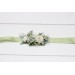 Sage Green, White & Ivory Wedding Belt | Floral Sash for Flower Girl