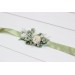 Sage Green, White & Ivory Wedding Belt | Floral Sash for Flower Girl