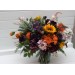 Luxury Sunflower & Calla Lily Bridal Bouquet in Orange, Deep Purple & Pink