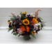 Luxury Sunflower & Calla Lily Bridal Bouquet in Orange, Deep Purple & Pink