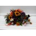 Luxury Sunflower & Calla Lily Bridal Bouquet in Orange, Deep Purple & Pink