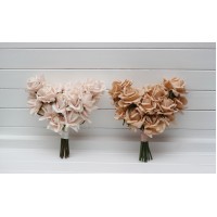 Real touch flowers.Blush pink bridal bouquet. One-kind-flower bouquet.Wedding rose bouquet. Heart bouquet.  Single color bouquet. 5394