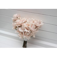 Real touch flowers.Blush pink bridal bouquet. One-kind-flower bouquet.Wedding rose bouquet. Heart bouquet.  Single color bouquet. 5394