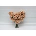 Real Touch Mocha Mousse Bridal Heart Bouquet | One-of-a-Kind Rose Wedding Bouquet