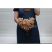 Real Touch Mocha Mousse Bridal Heart Bouquet | One-of-a-Kind Rose Wedding Bouquet