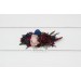 Flower Comb in Navy Blue, Blush Pink & Burgundy | Wedding Hair Accessories