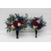 Wedding Bouquets in Burgundy, Navy Blue & Blush Pink | Large Bridal & Cascading Faux Flowers