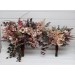 Wedding Bouquets in Beige, Brown, Mocha Mousse & Burgundy | Cascading Faux Bridal & Bridesmaid Bouquets