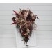 Wedding Bouquets in Beige, Brown, Mocha Mousse & Burgundy | Cascading Faux Bridal & Bridesmaid Bouquets