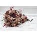 Wedding Bouquets in Beige, Brown, Mocha Mousse & Burgundy | Cascading Faux Bridal & Bridesmaid Bouquets