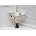 Dusty Blue, Blush Pink, White, and Beige Faux Flower Bridal Bouquet