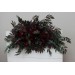 Flower Arch Arrangement in Moody Burgundy | Wedding Arbor & Floral Archway
