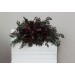 Flower Arch Arrangement in Moody Burgundy | Wedding Arbor & Floral Archway