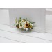 Flower Comb with Sunflowers in White & Yellow | Rustic Wedding Hair Accessories