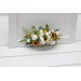 Flower Comb with Sunflowers in White & Yellow | Rustic Wedding Hair Accessories