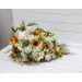 Cascade Sunflower Bridal Bouquet | Faux Fall Rustic Wedding Flowers
