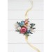 Wedding Boutonnieres & Wrist Corsage in Ivory, Dusty Blue & Dusty Rose | Flower Accessories for Weddings & Proms
