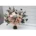 Blush Pink Wedding Bouquets with Eucalyptus | Bridal & Bridesmaid Faux Bouquets