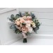 Blush Pink Wedding Bouquets with Eucalyptus | Bridal & Bridesmaid Faux Bouquets