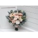 Blush Pink Wedding Bouquets with Eucalyptus | Bridal & Bridesmaid Faux Bouquets