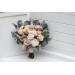 Blush Pink Wedding Bouquets with Eucalyptus | Bridal & Bridesmaid Faux Bouquets