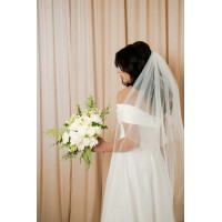 Bouquets in white and olive green color theme. Bridal bouquet. Faux bouquet. Bridesmaid bouquet. 5362