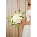 Beautiful White and Olive Green Bouquets – Bridal and Bridesmaid Faux Flowers