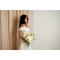 Beautiful White and Olive Green Bouquets – Bridal and Bridesmaid Faux Flowers