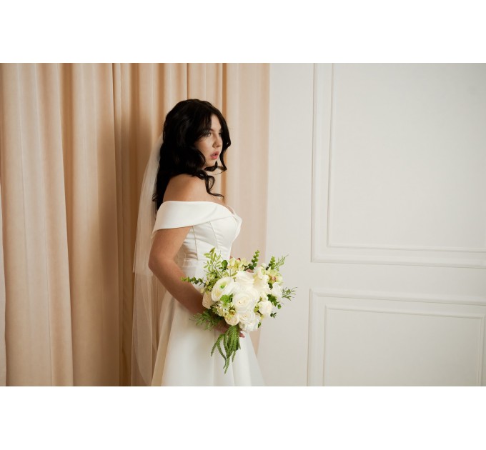 Beautiful White and Olive Green Bouquets – Bridal and Bridesmaid Faux Flowers