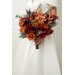 Wedding Bouquets in Rust, Burgundy, Cinnamon & Orange | Cascading Bridal & Bridesmaid Bouquets