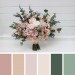 Blush Pink Wedding Bouquets with Eucalyptus | Bridal & Bridesmaid Faux Bouquets